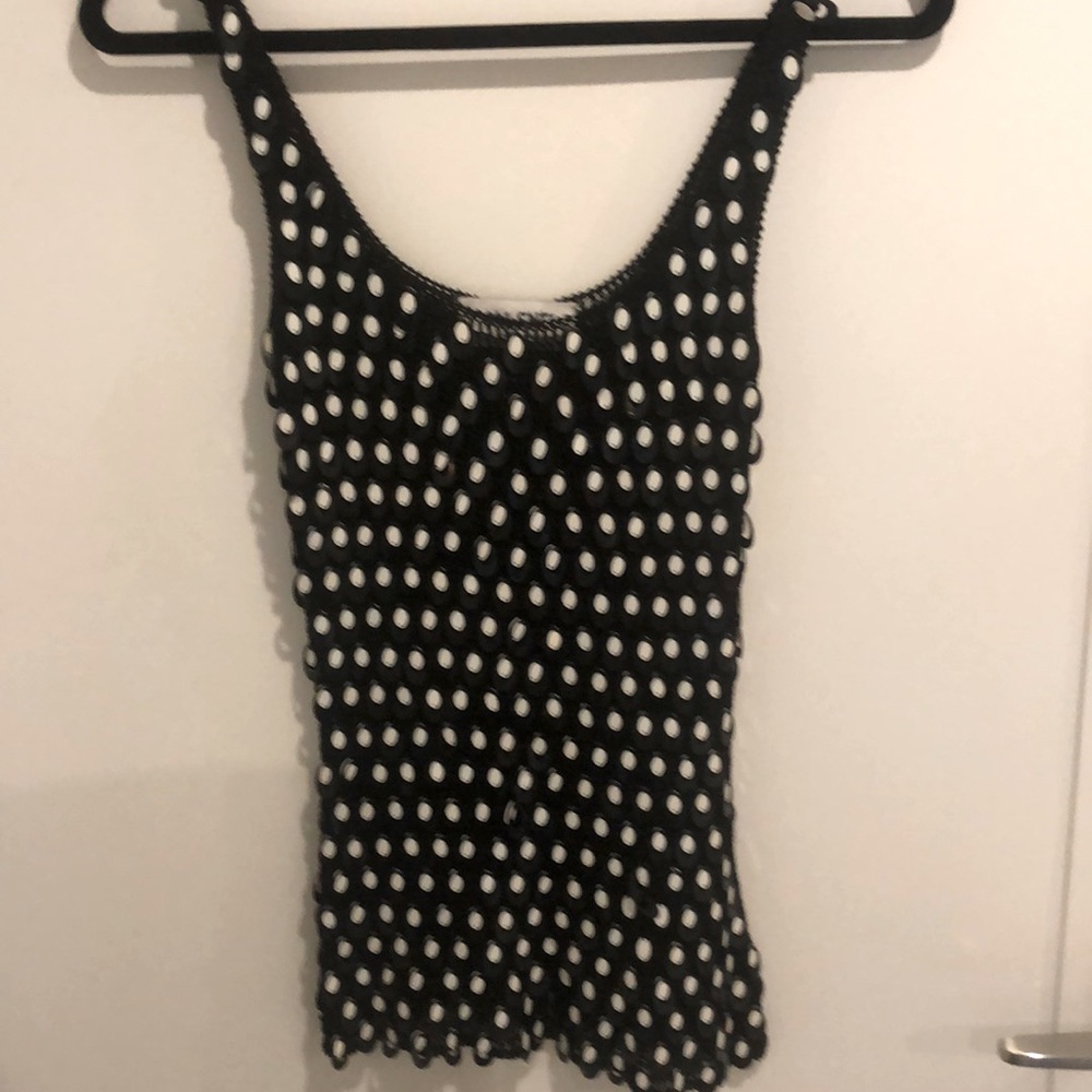 Crochet knit sequence tank top